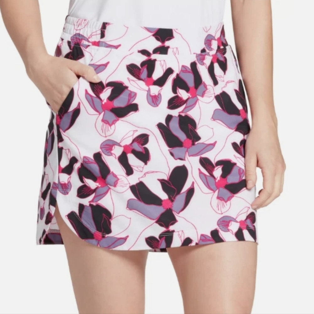 Slazenger Pink and Black Floral Mini Skirt